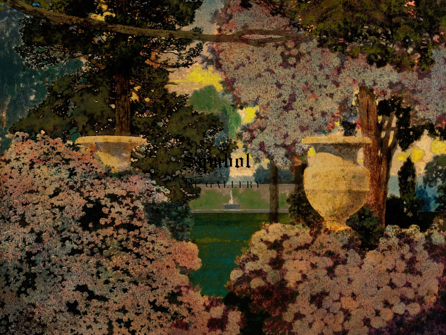 The Oaks by Maxfield Parrish 1904, Wall Art Print, Fine Art Reproduction, Museum Quality Decor, Poster
