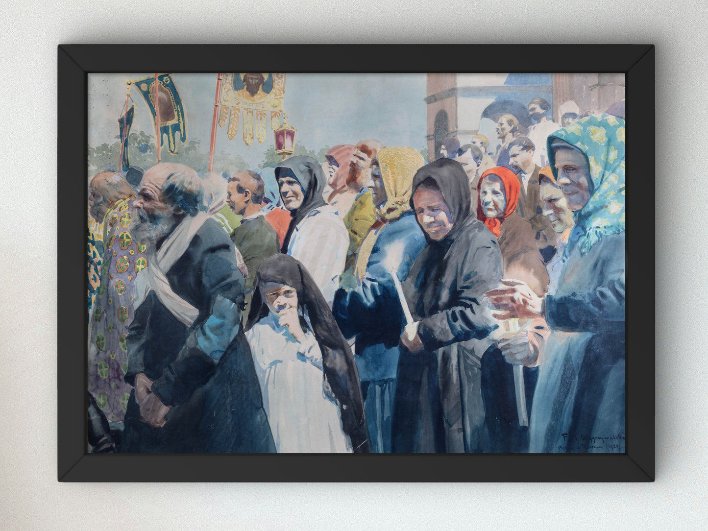 Scene from Rostov by Feliks Michał Wygrzywalski 1920, Wall Art Print, Fine Art Reproduction, Museum Quality Decor, Poster