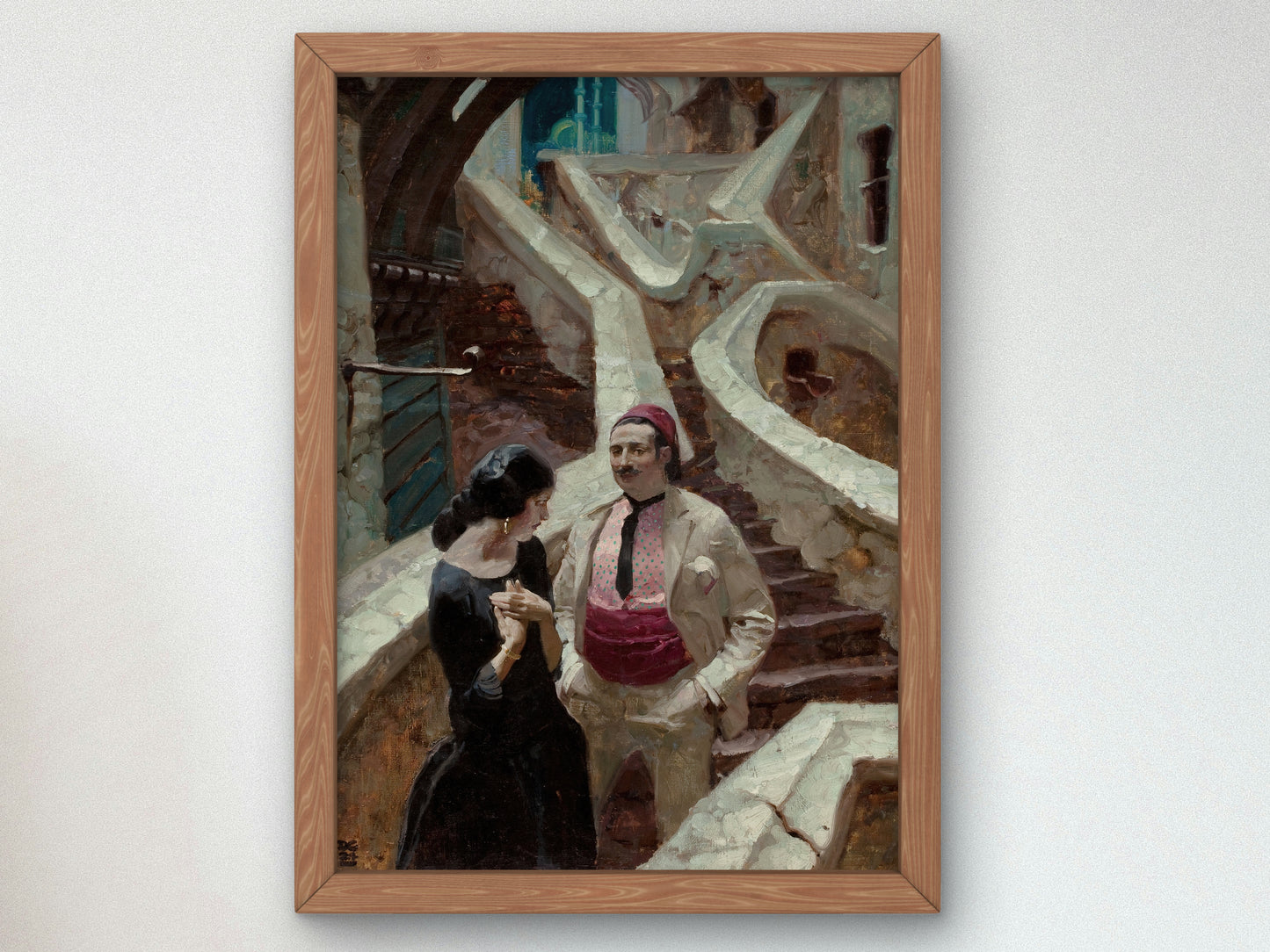 City of Temptation by Dean Cornwell 1924, Wall Art Print, Fine Art Reproduction, Museum Quality Decor, Poster
