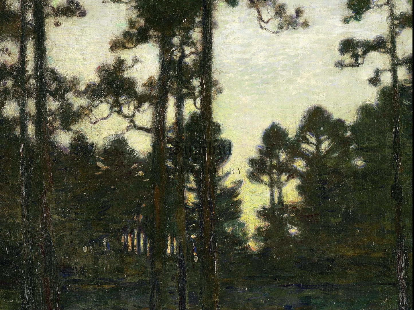 First Star Over the Pines by Ellsworth Woodward 1910, Wall Art Print, Fine Art Reproduction, Museum Quality Decor, Poster