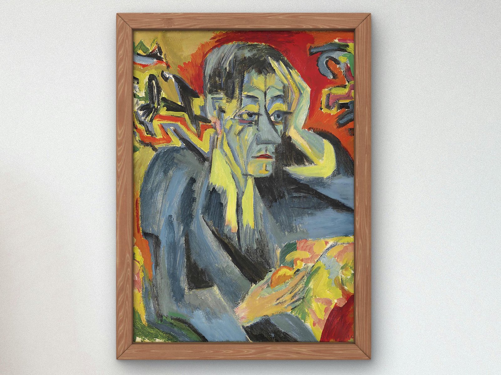 Bildnis des Dichters Frank by Ernst Ludwig Kirchner, 1922, Expressionism, fine art print
