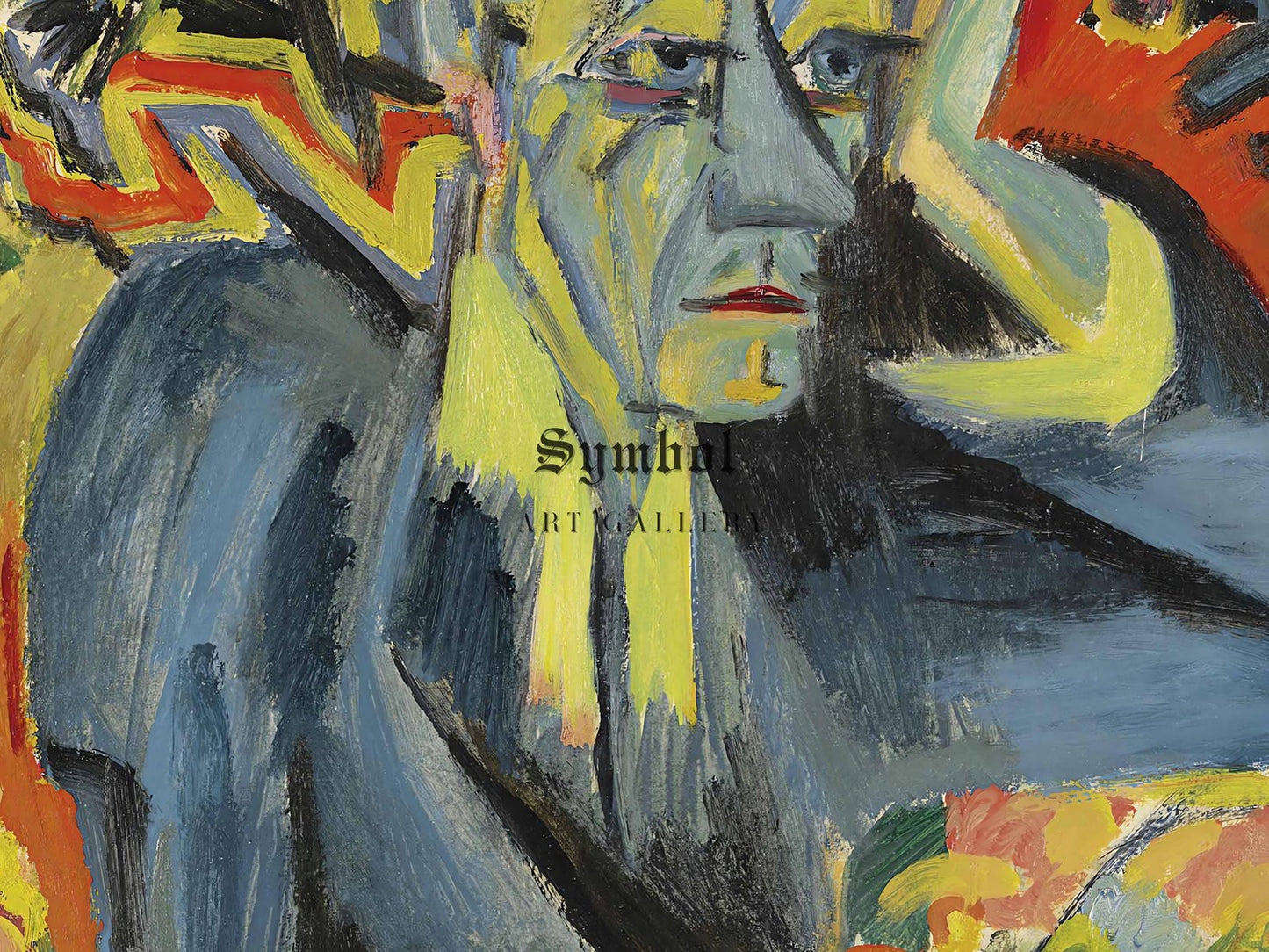 Bildnis des Dichters Frank by Ernst Ludwig Kirchner, 1922, Expressionism, fine art print