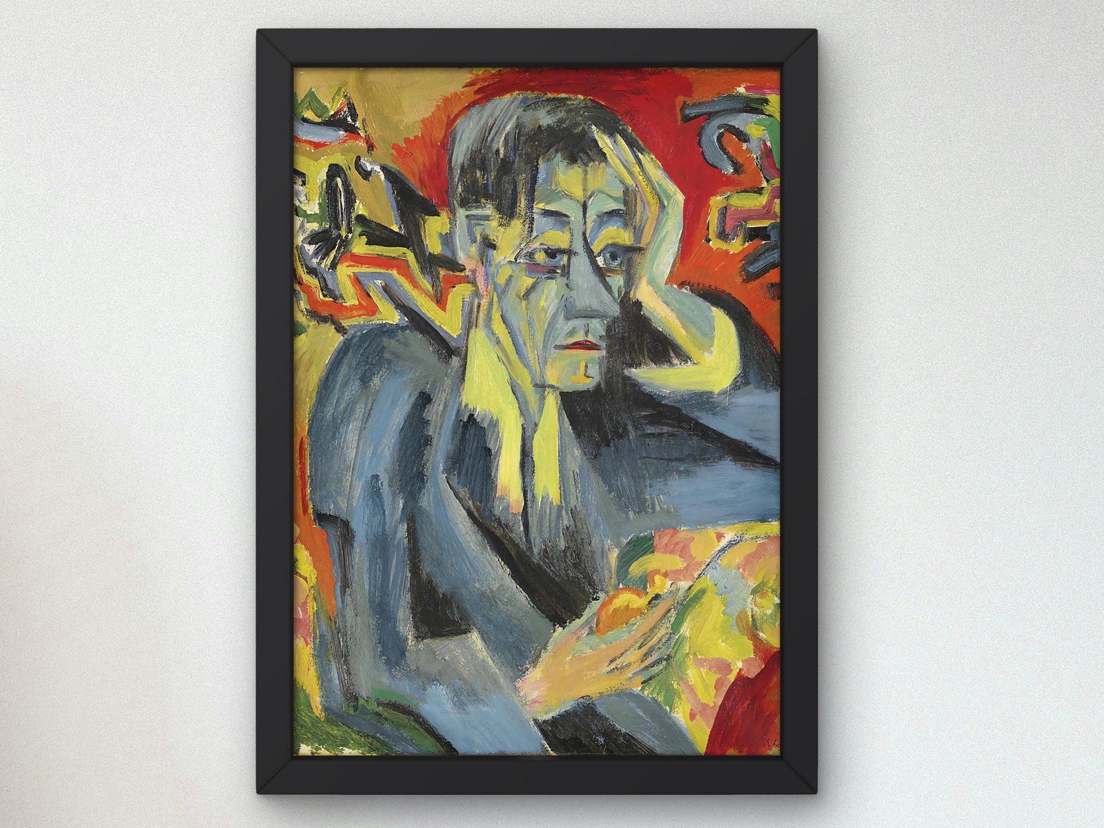 Bildnis des Dichters Frank by Ernst Ludwig Kirchner, 1922, Expressionism, fine art print