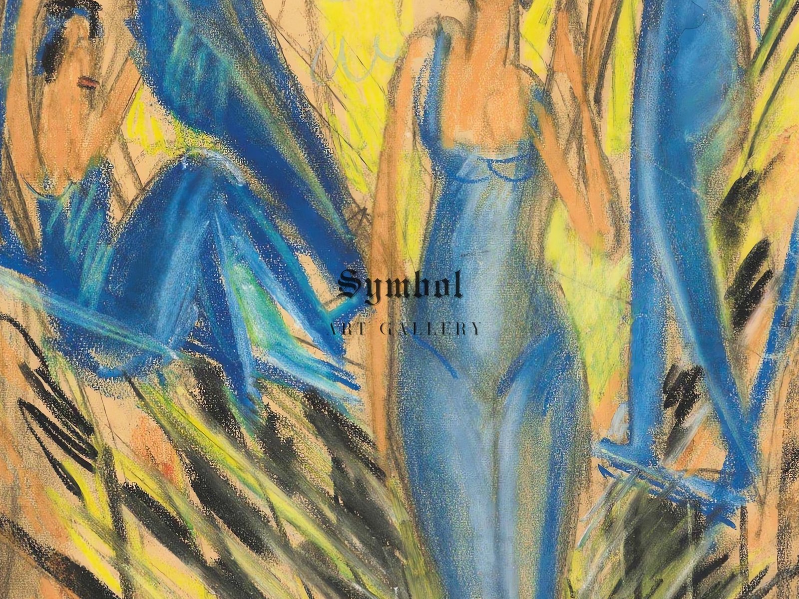 Blaue Artisten by Ernst Ludwig Kirchner, 1914, Expressionism and Fauvism, fine art print