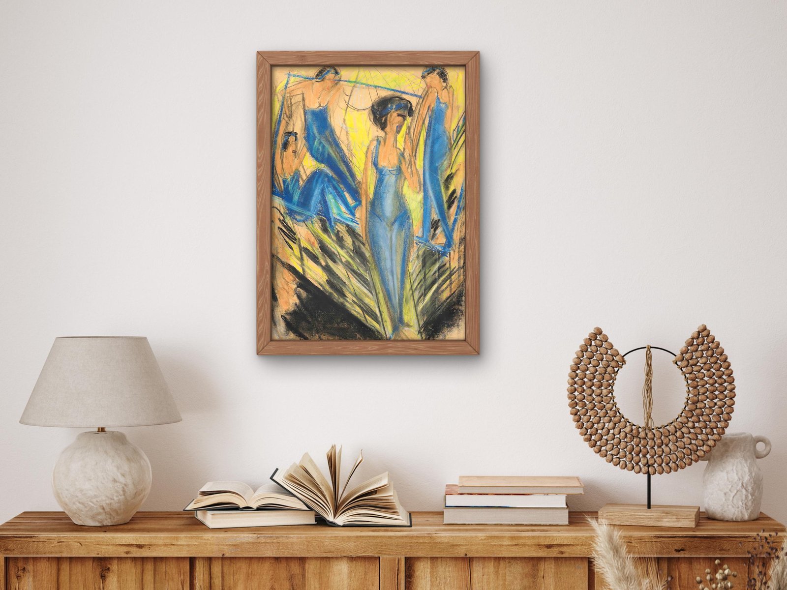Blaue Artisten by Ernst Ludwig Kirchner, 1914, Expressionism and Fauvism, fine art print