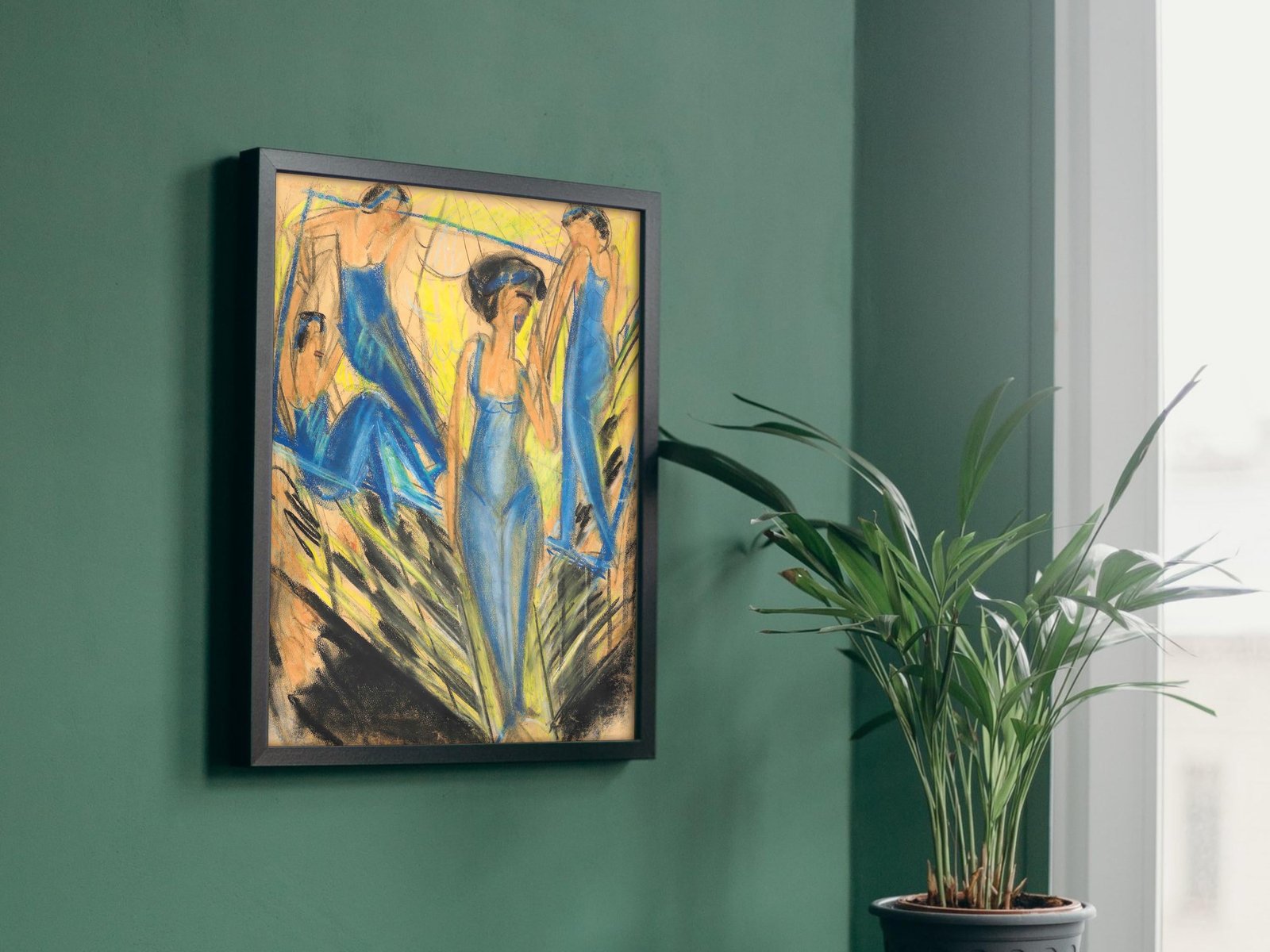 Blaue Artisten by Ernst Ludwig Kirchner, 1914, Expressionism and Fauvism, fine art print