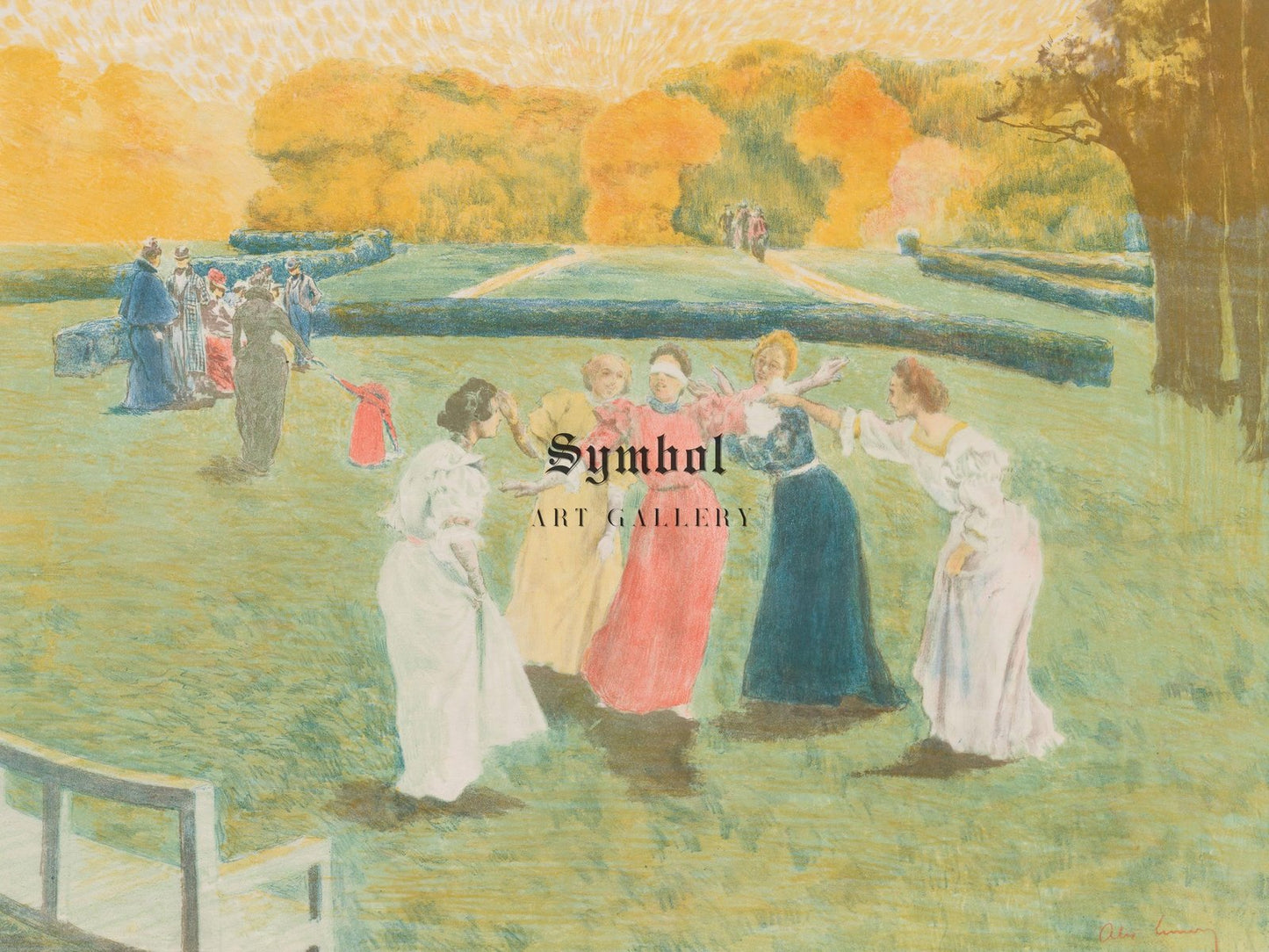 Blind Man's Bluff by Alexandre Lunois, 1897, Art Nouveau and Belle Époque, fine art print