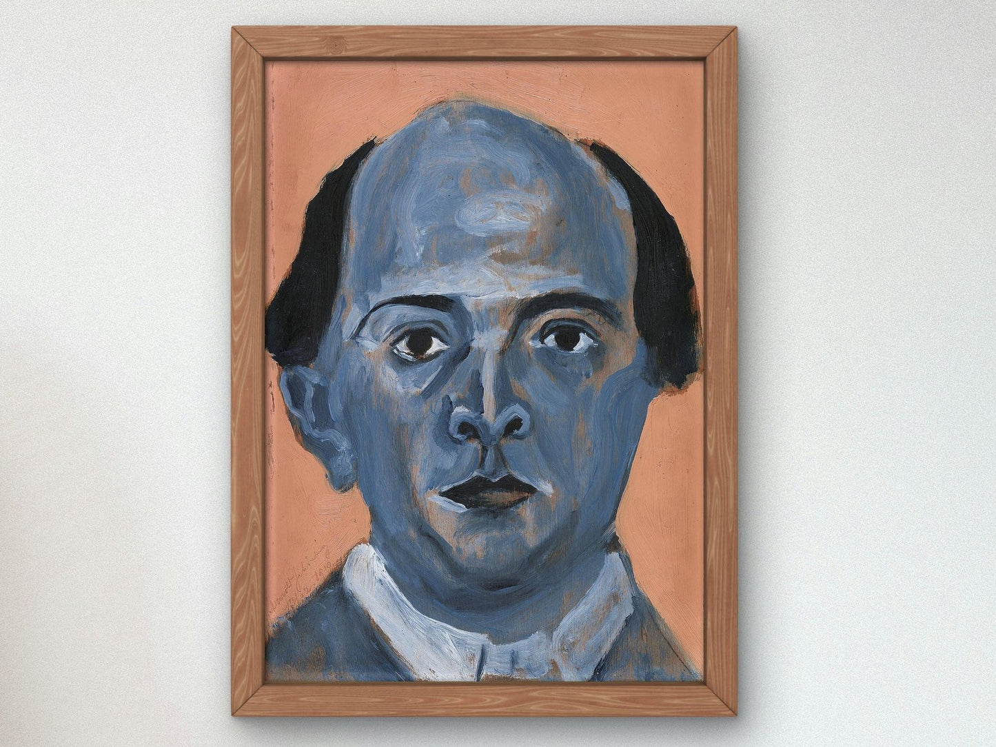 Blue Self-Portrait by Arnold Schönberg, 1910, Expressionism and Fauvism, fine art print
