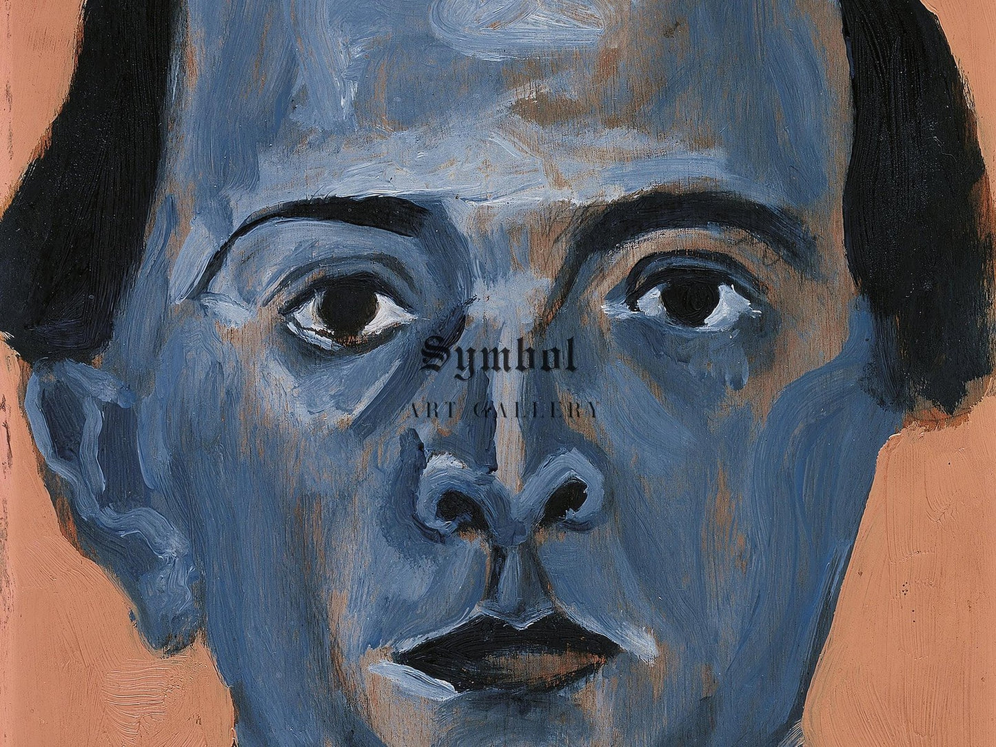Blue Self-Portrait by Arnold Schönberg, 1910, Expressionism and Fauvism, fine art print