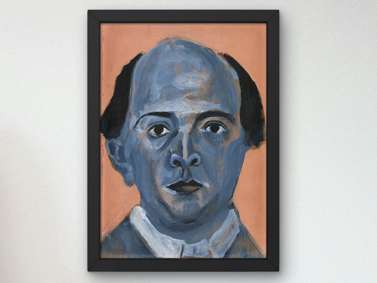 Blue Self-Portrait by Arnold Schönberg, 1910, Expressionism and Fauvism, fine art print