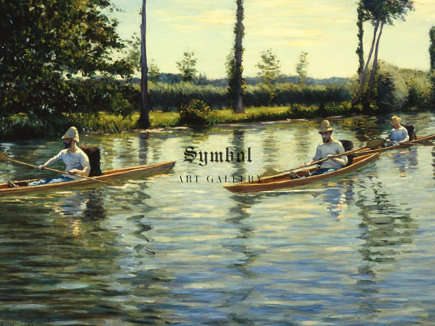 Boating on the Yerres by Alfred Sisley, 1873, Impressionism, fine art print