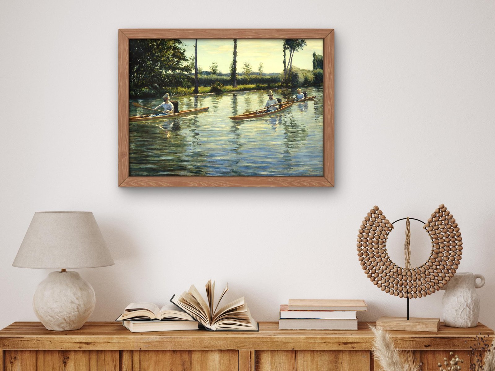 Boating on the Yerres by Alfred Sisley, 1873, Impressionism, fine art print
