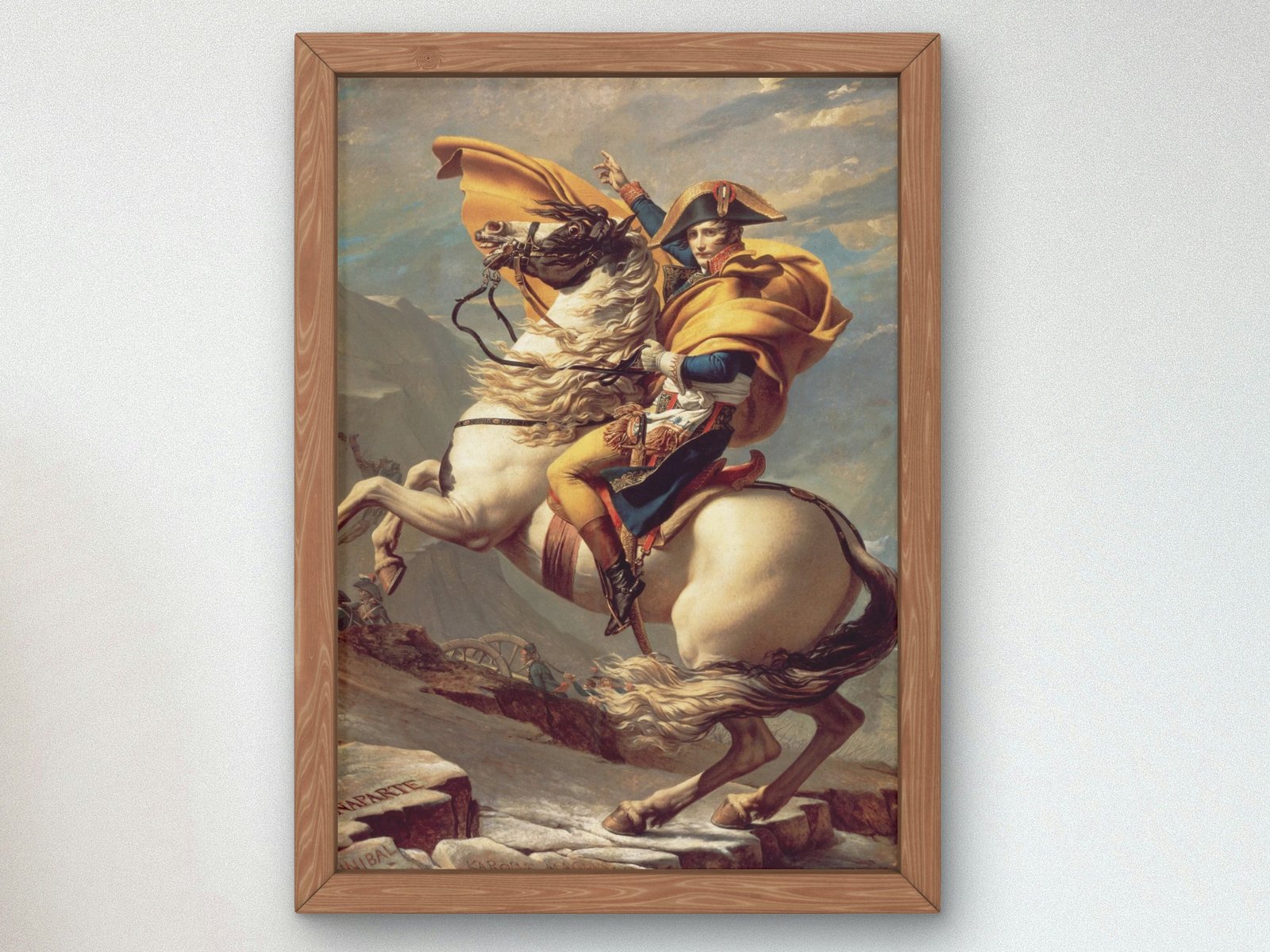 Bonaparte Crossing the Alps by Jacques-Louis David, 1801, Neoclassical, fine art print