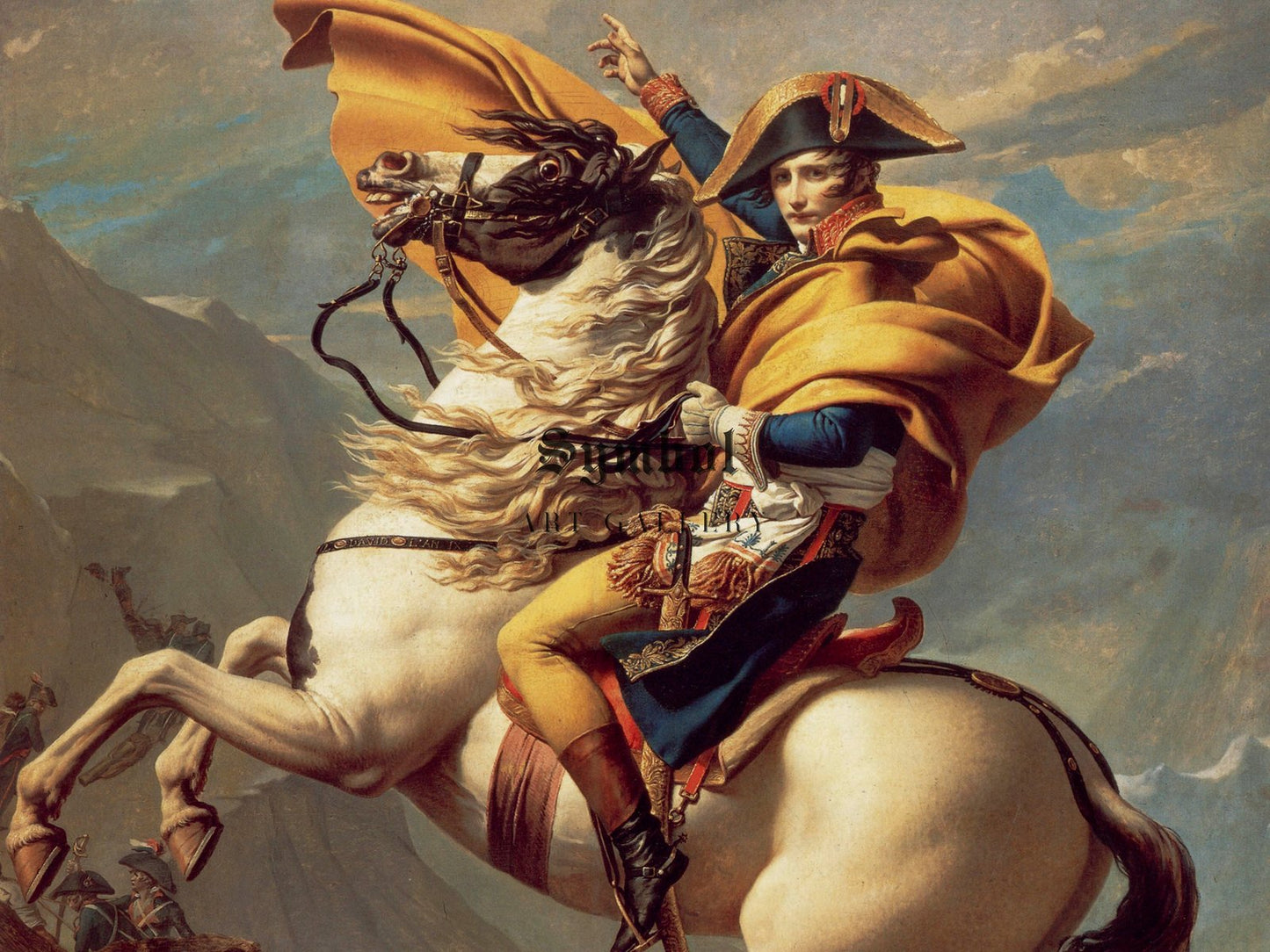 Bonaparte Crossing the Alps by Jacques-Louis David, 1801, Neoclassical, fine art print