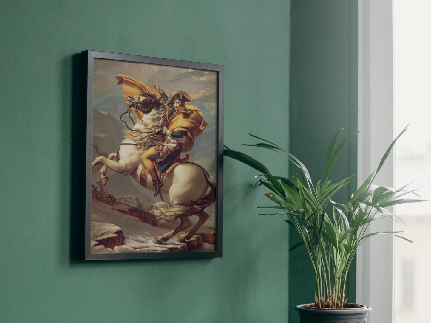 Bonaparte Crossing the Alps by Jacques-Louis David, 1801, Neoclassical, fine art print