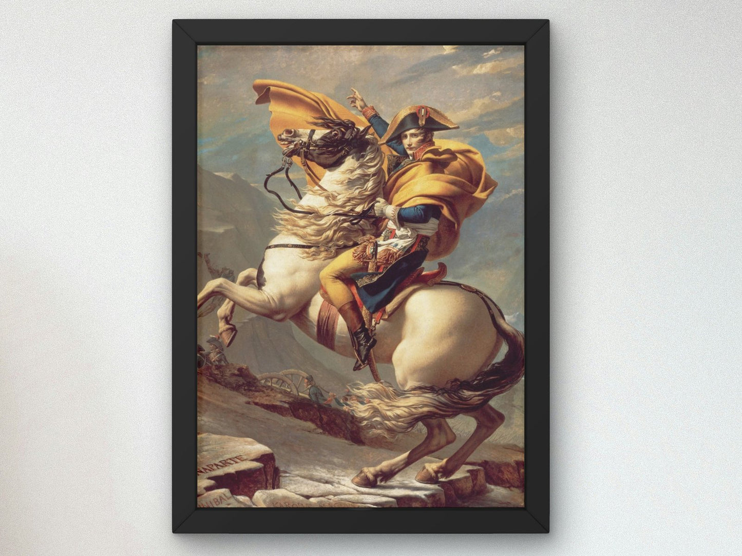 Bonaparte Crossing the Alps by Jacques-Louis David, 1801, Neoclassical, fine art print