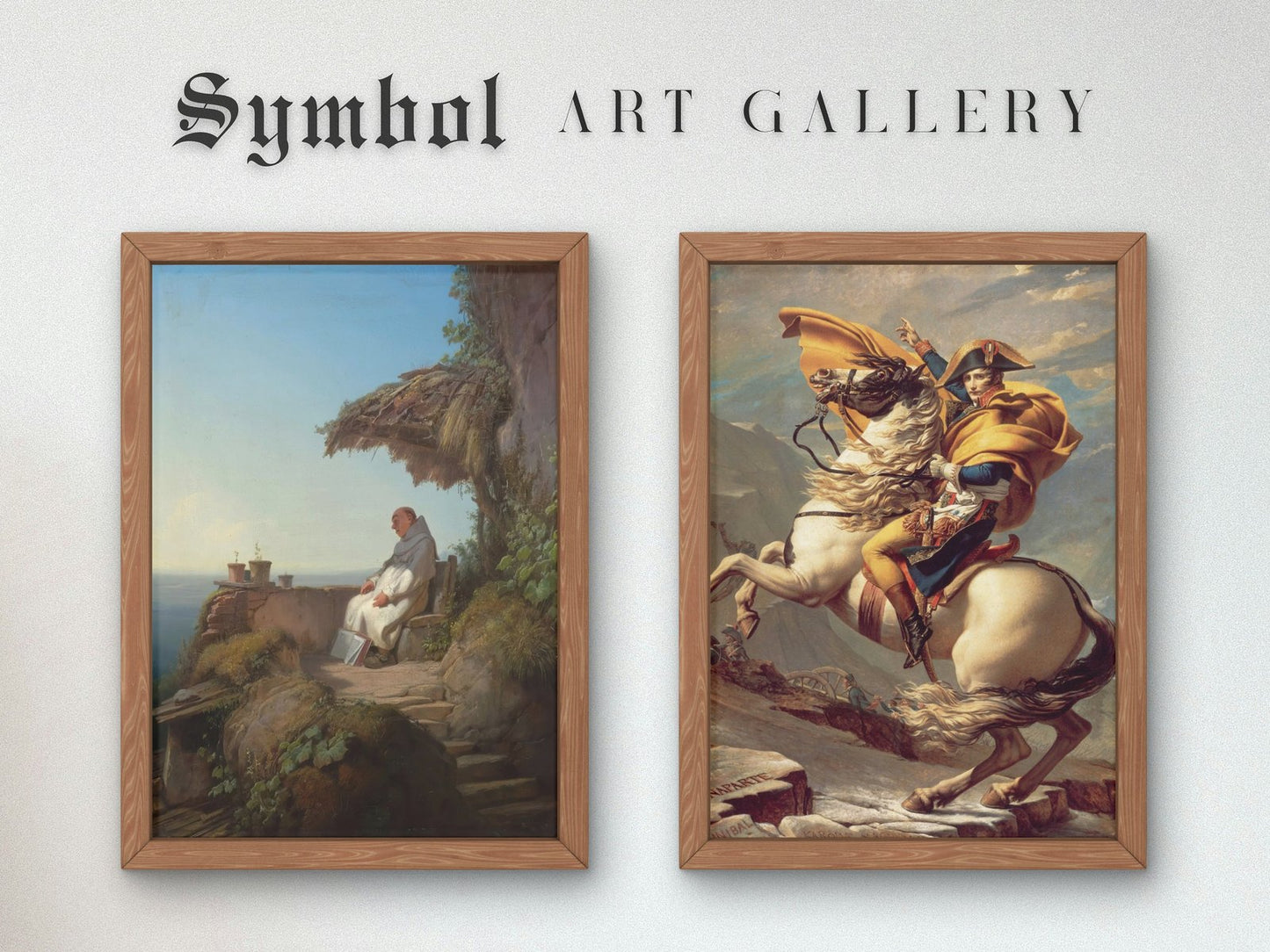 Bonaparte Crossing the Alps by Jacques-Louis David, 1801, Neoclassical, fine art print