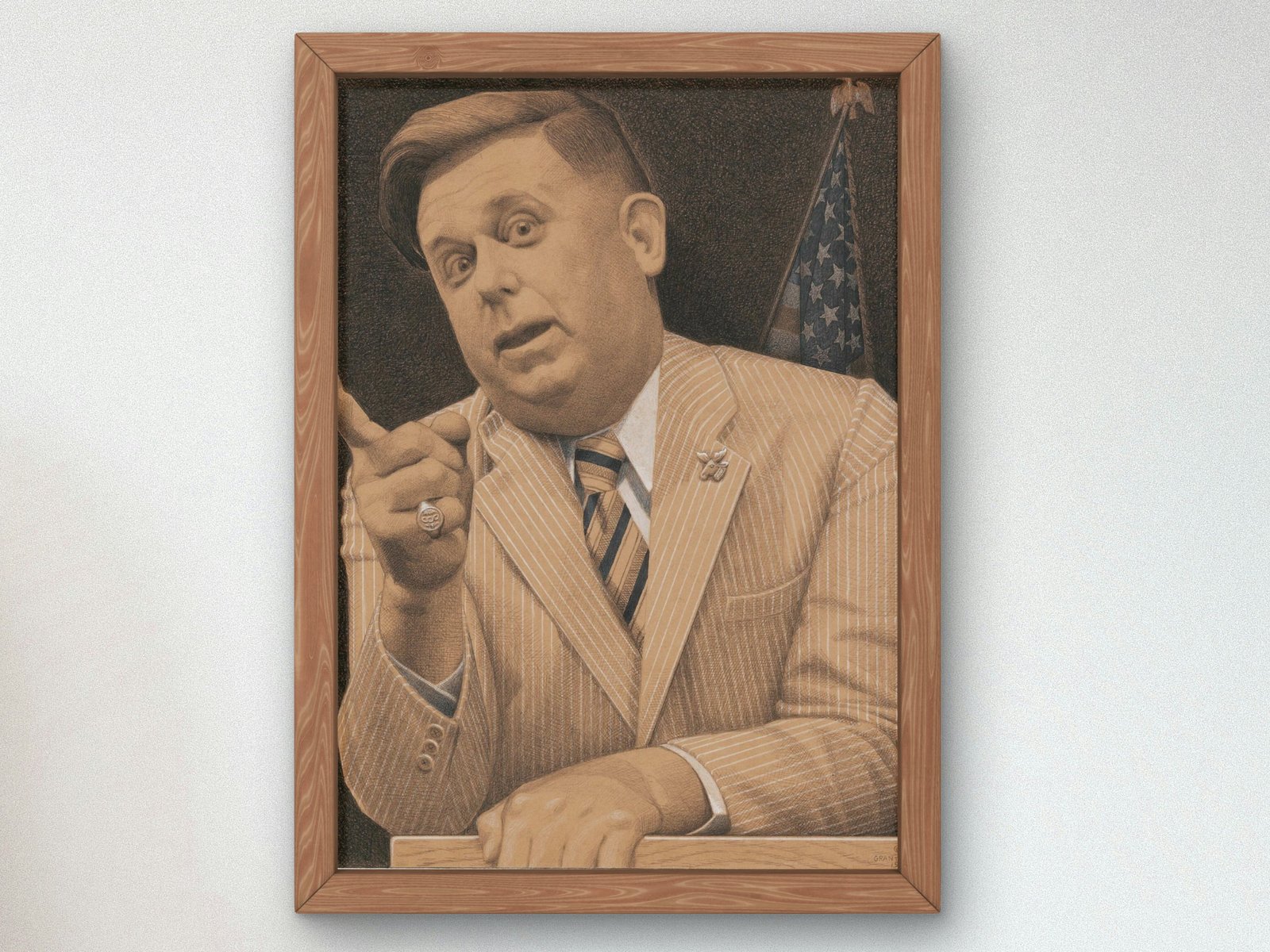 Booster by Grant Wood, 1936, Art Deco and American Modernism, fine art print