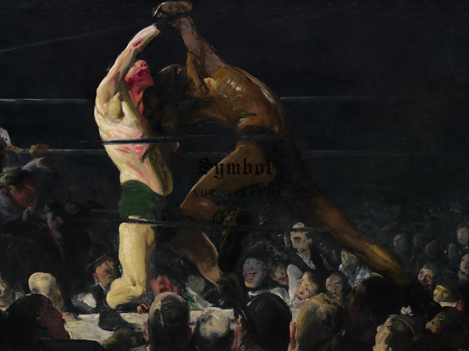 Both Members of This Club by George Bellows, 1909, Realism and Naturalism, fine art print