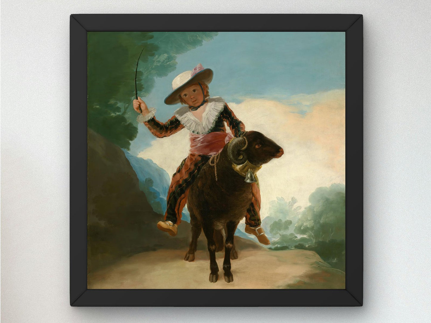 Boy on a Ram by Francisco Goya, 1786, Rococo and Neoclassicism, fine art print