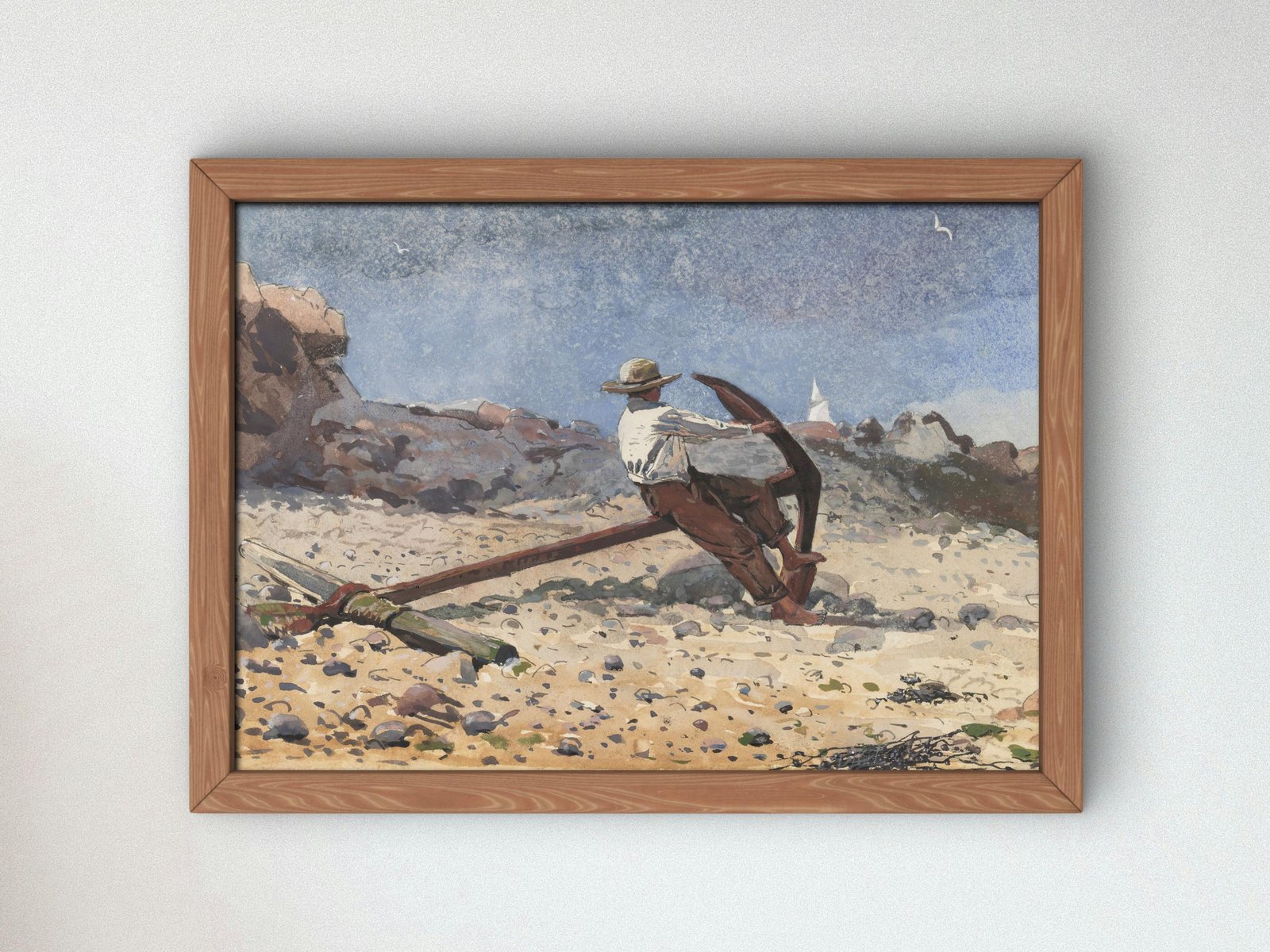 Boy with Anchor by Winslow Homer, 1873, Realism and Naturalism, fine art print