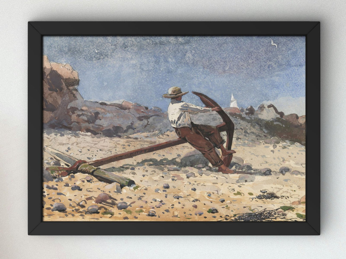 Boy with Anchor by Winslow Homer, 1873, Realism and Naturalism, fine art print