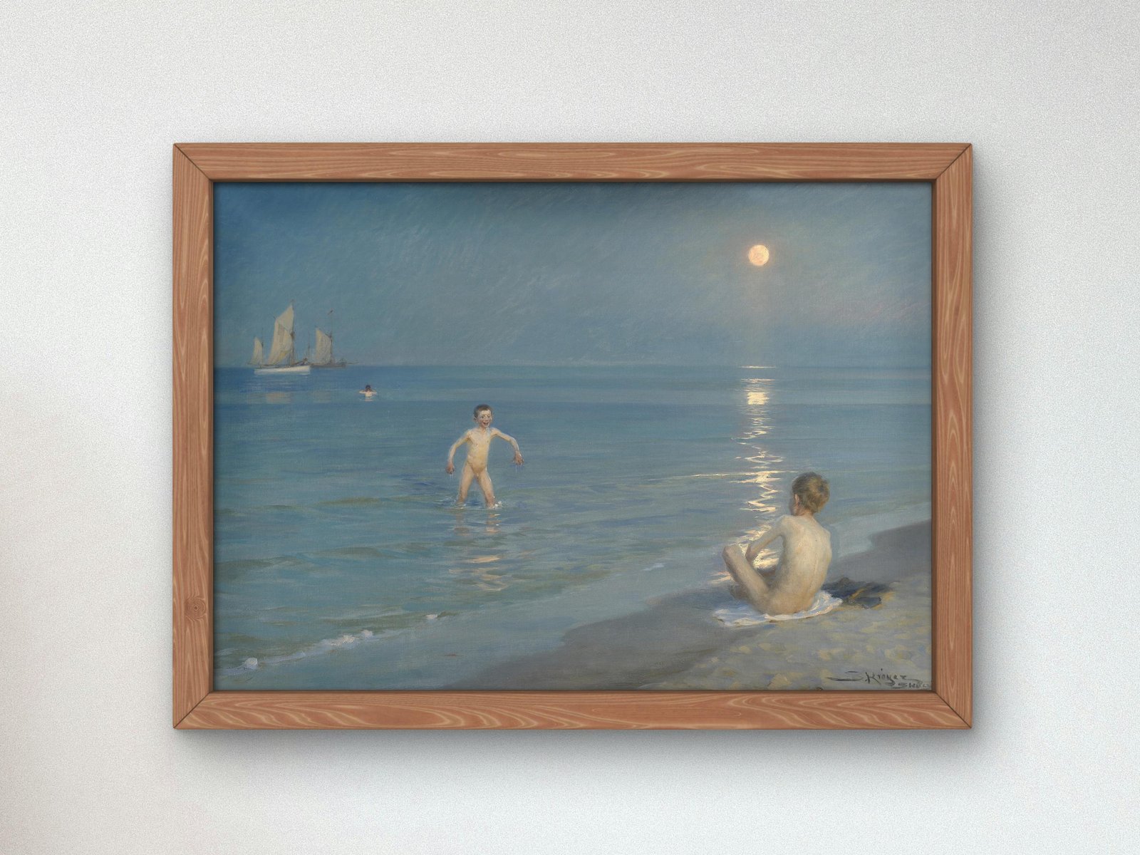 Boys Bathing at Skagen by Peder Severin Krøyer, 1899, Impressionism, fine art print