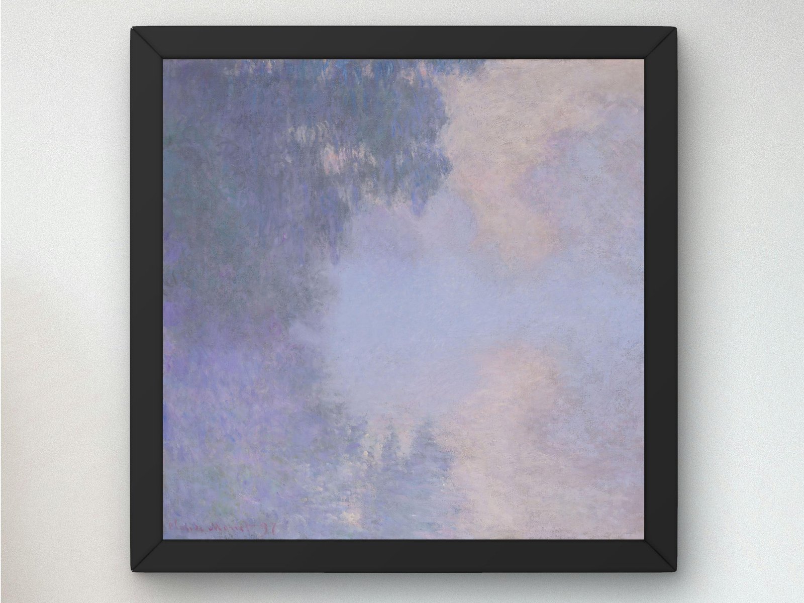 Branch of the Seine near Giverny Mist by Claude Monet, 1897, Impressionism, fine art print