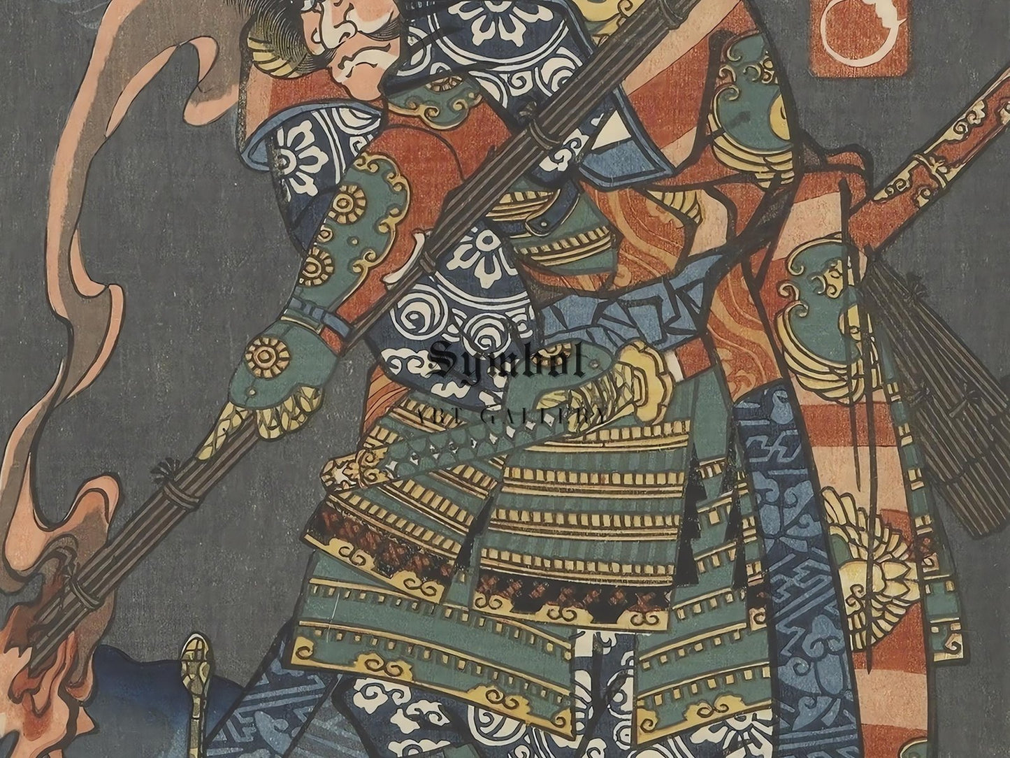 Bravery Matched with the Twelve Zodiac Signs Snake and Nitta Shiro by Utagawa Kuniyoshi, 1840, Japanese Woodblock Prints, fine art print