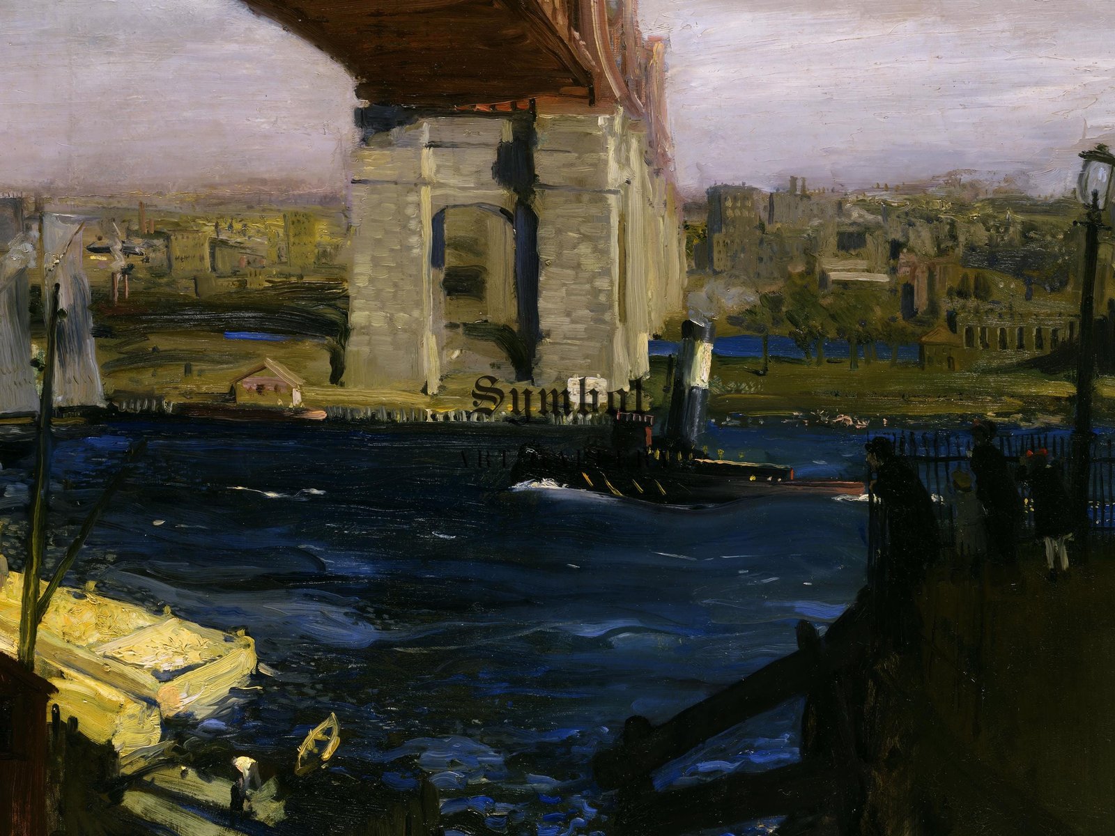 Bridge, Blackwell's Island by George Bellows, 1909, Realism and Naturalism, fine art print