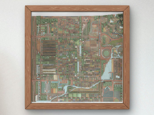 Broadacre City Project by Frank Lloyd Wright, 1934, Art Deco and American Modernism, fine art print