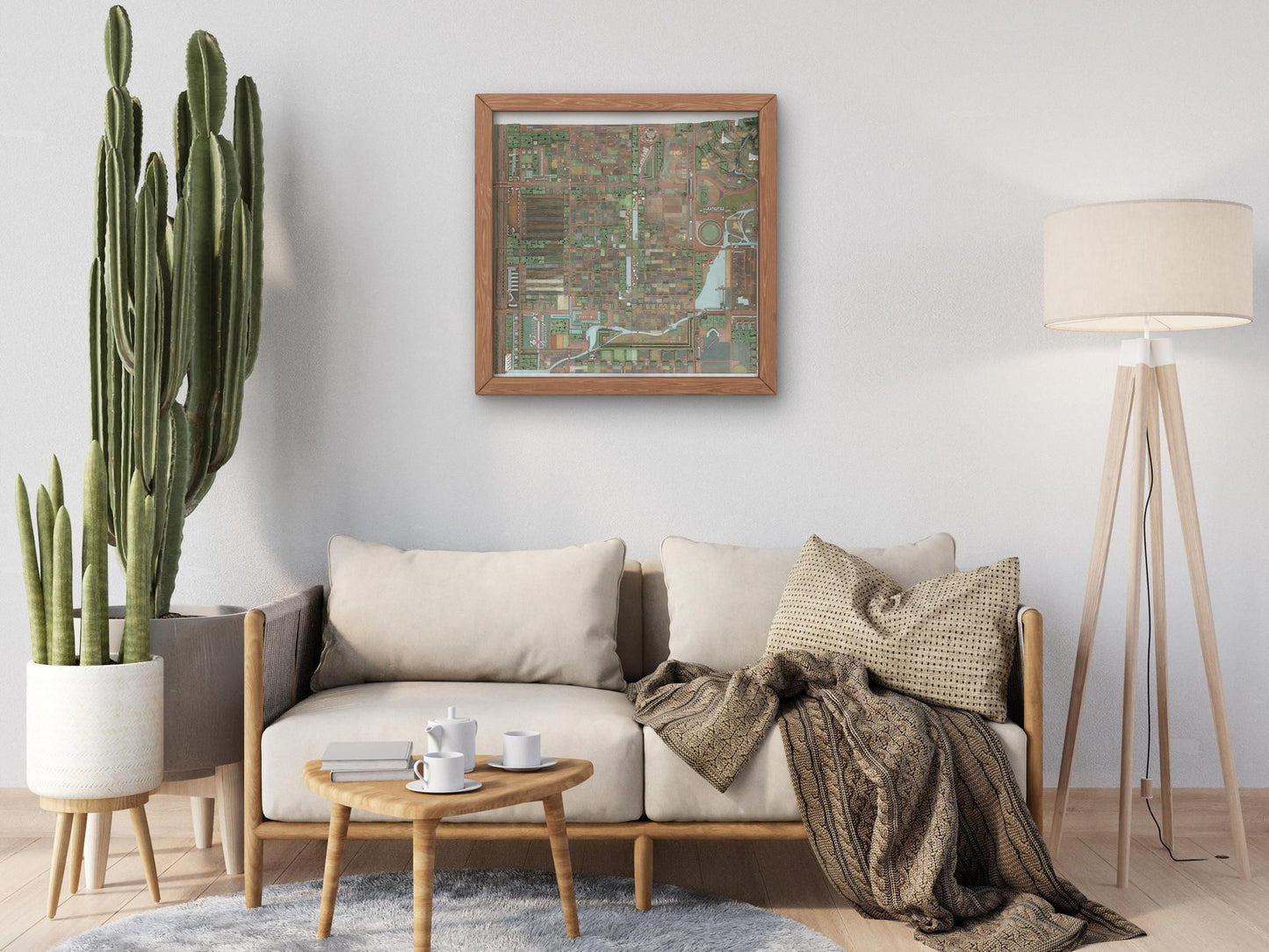 Broadacre City Project by Frank Lloyd Wright, 1934, Art Deco and American Modernism, fine art print