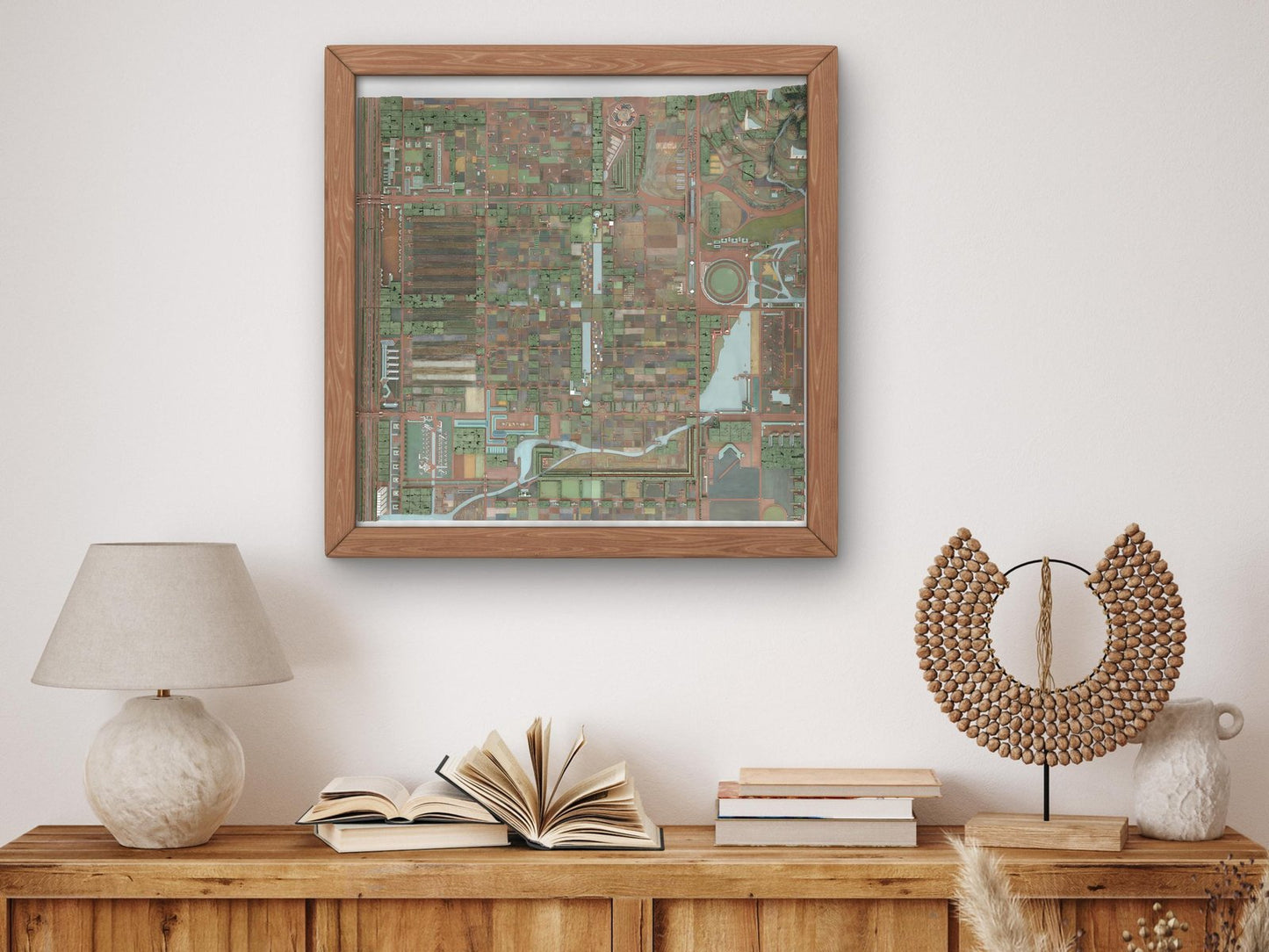 Broadacre City Project by Frank Lloyd Wright, 1934, Art Deco and American Modernism, fine art print