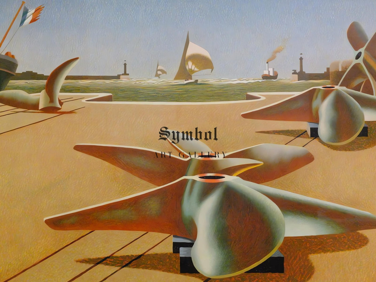 Bronze Ballet by Edward Wadsworth, 1940, Art Deco and American Modernism, fine art print