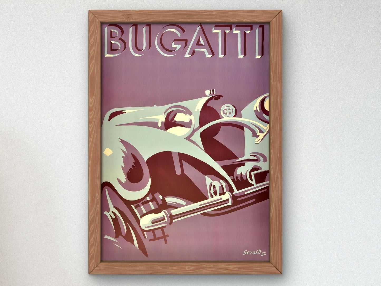 Bugatti Type 55 by Gerold Hunziker, 1932, Art Deco and American Modernism, fine art print