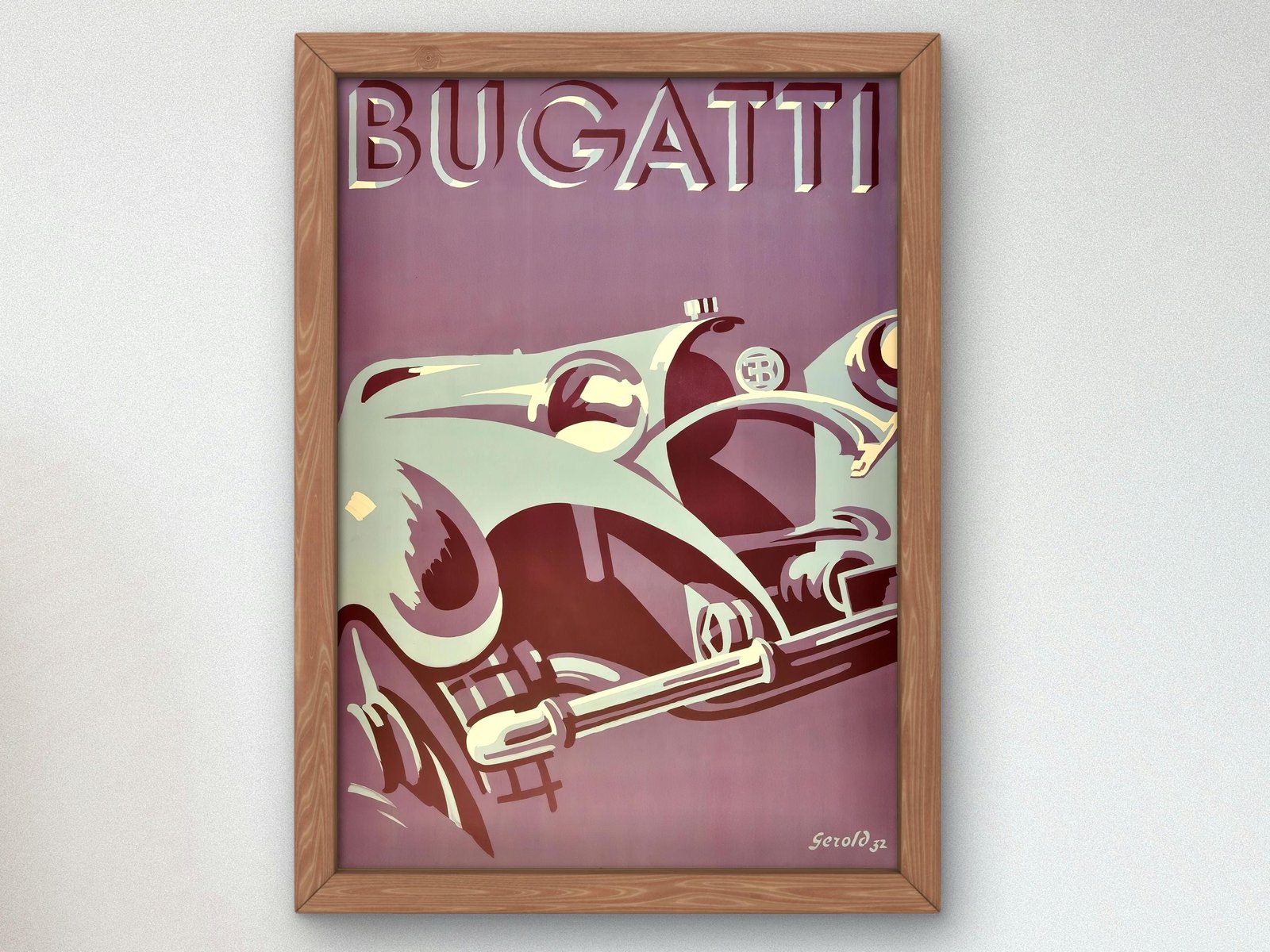 Bugatti Type 55 by Gerold Hunziker, 1932, Art Deco and American Modernism, fine art print