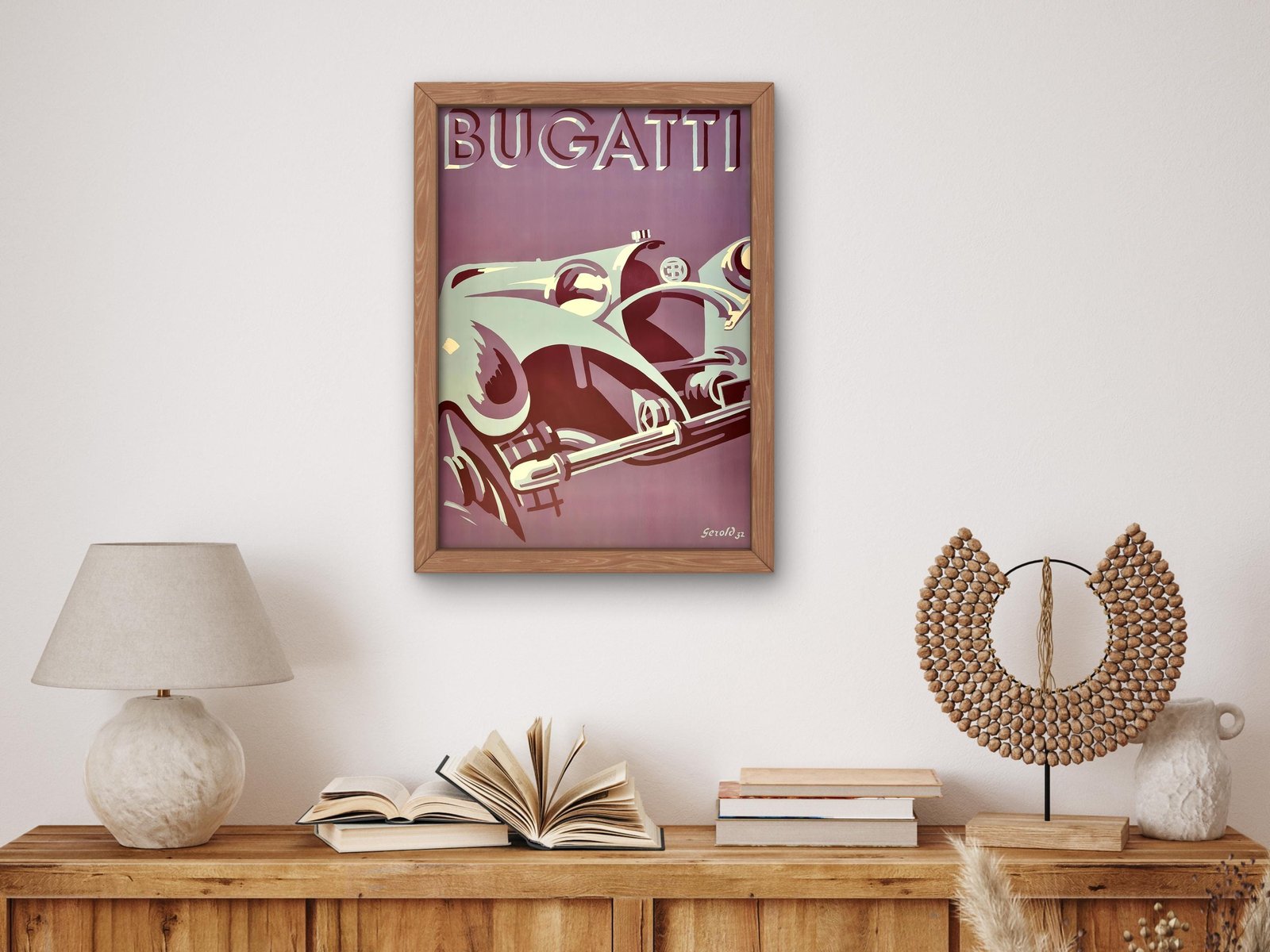 Bugatti Type 55 by Gerold Hunziker, 1932, Art Deco and American Modernism, fine art print