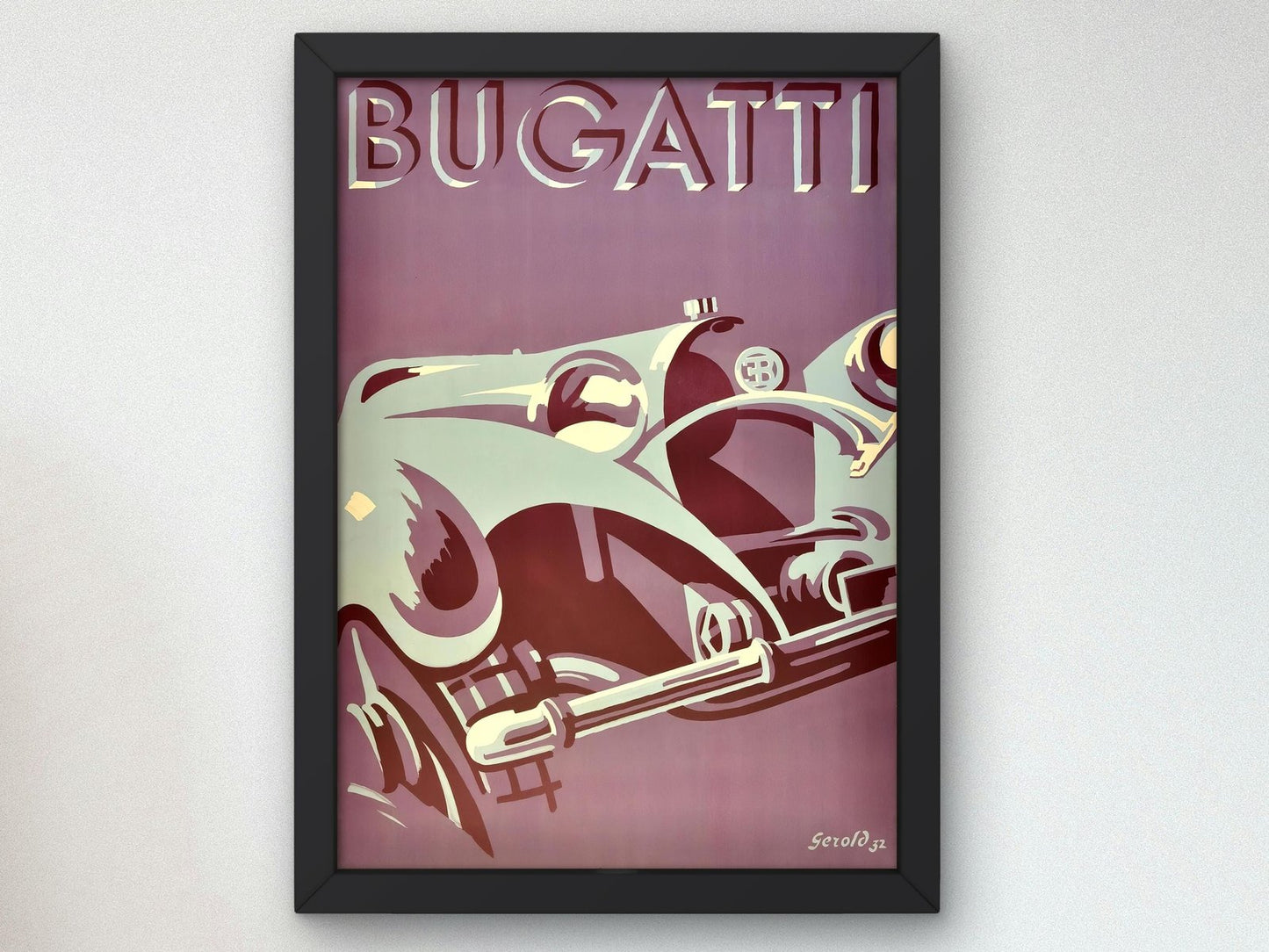 Bugatti Type 55 by Gerold Hunziker, 1932, Art Deco and American Modernism, fine art print