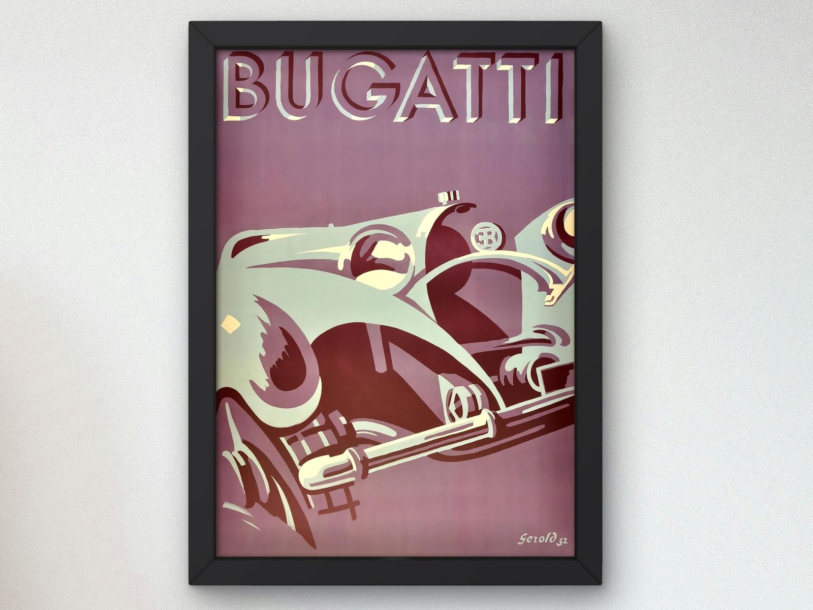 Bugatti Type 55 by Gerold Hunziker, 1932, Art Deco and American Modernism, fine art print