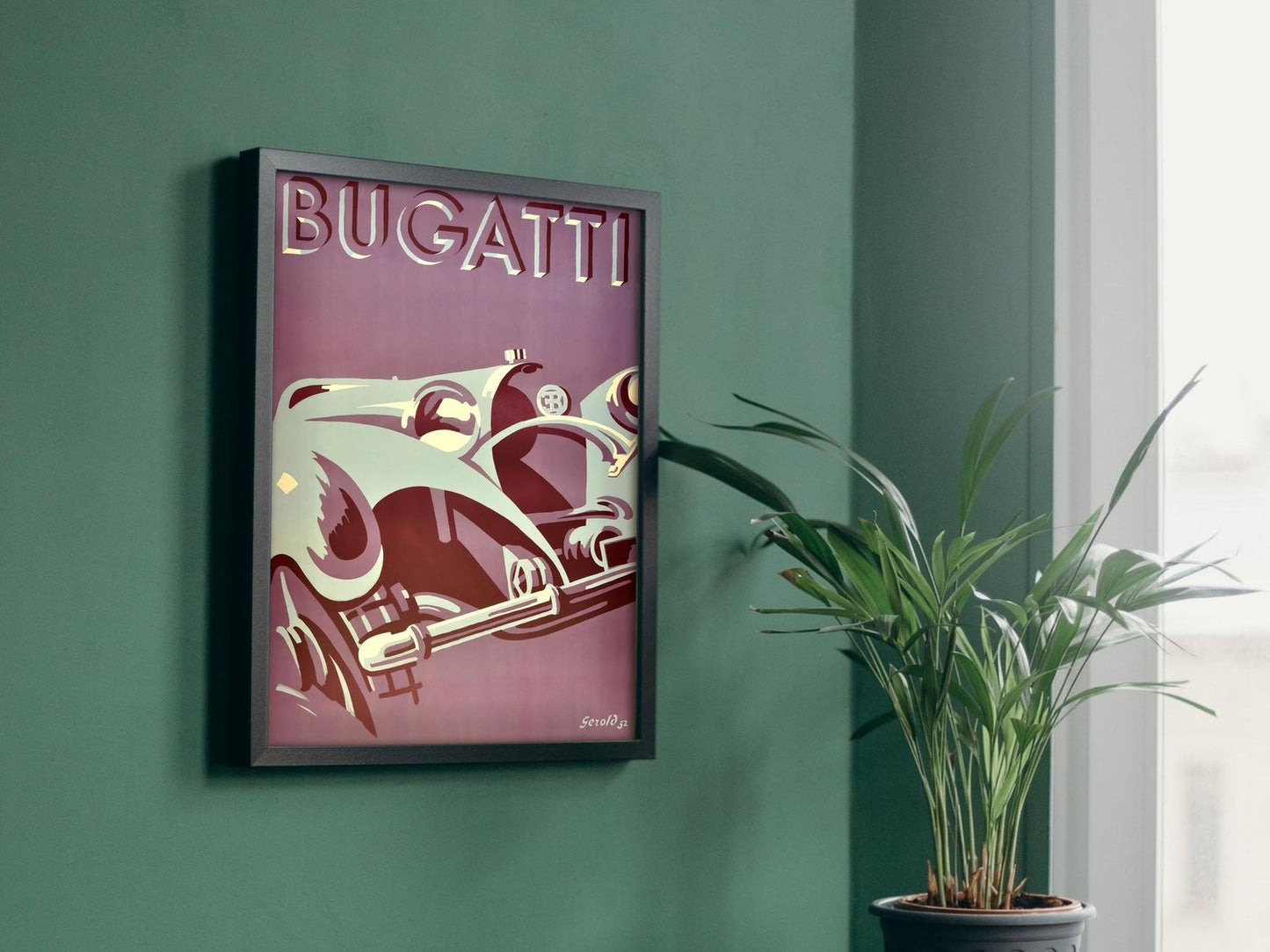 Bugatti Type 55 by Gerold Hunziker, 1932, Art Deco and American Modernism, fine art print