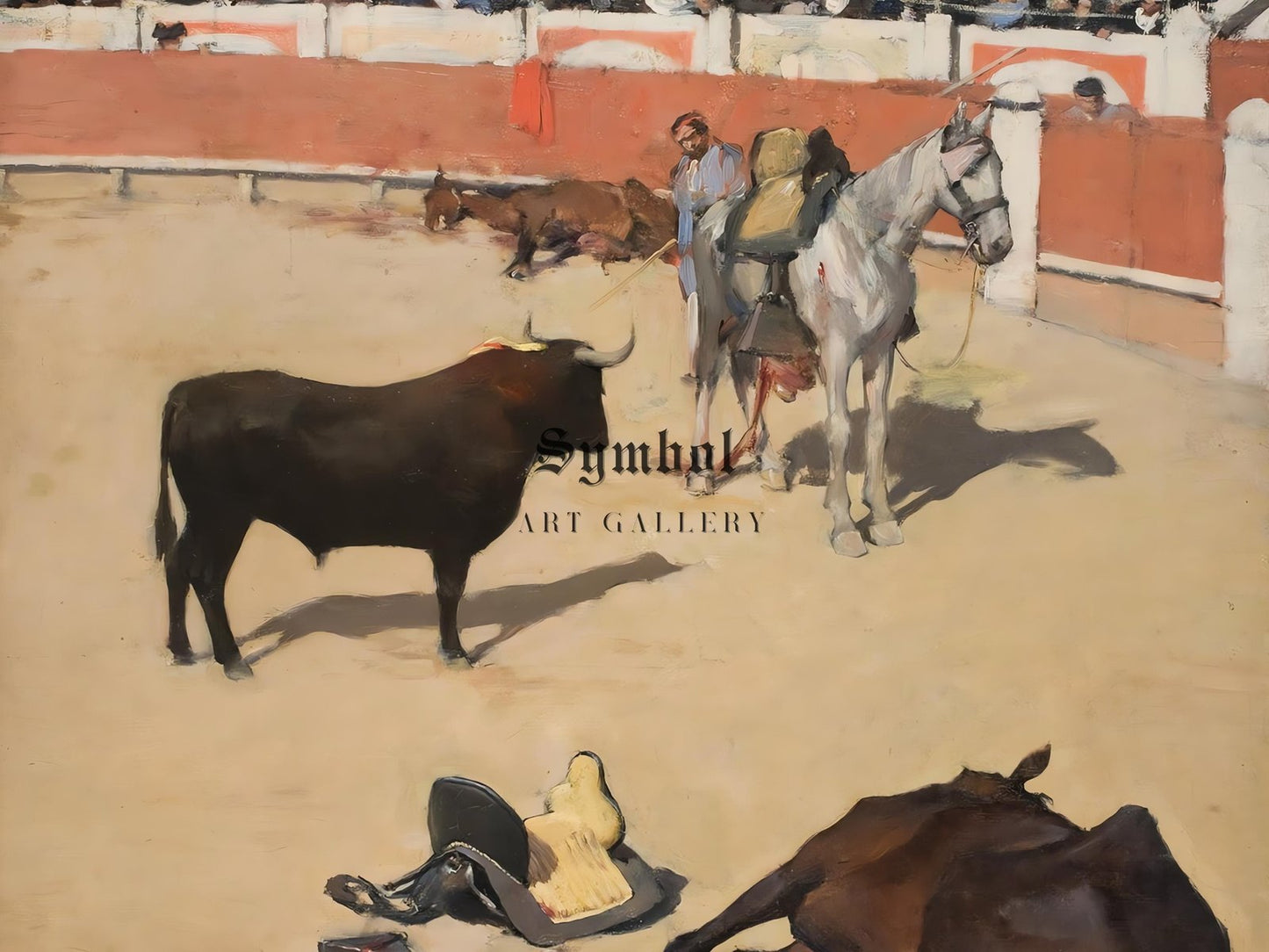 Dead Bulls by Ramon Casas, 1886, Realism and Naturalism, fine art print