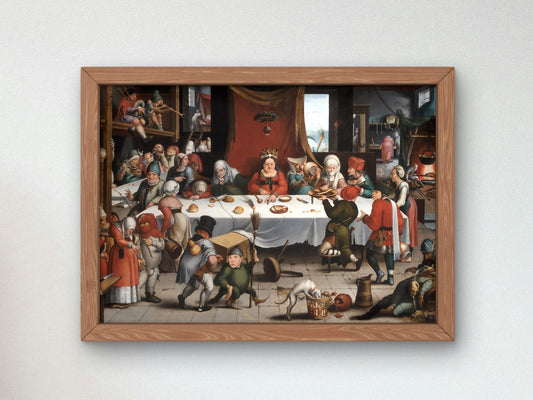 Burlesque Feast by Jan Mandyn, 1550, Renaissance, fine art print