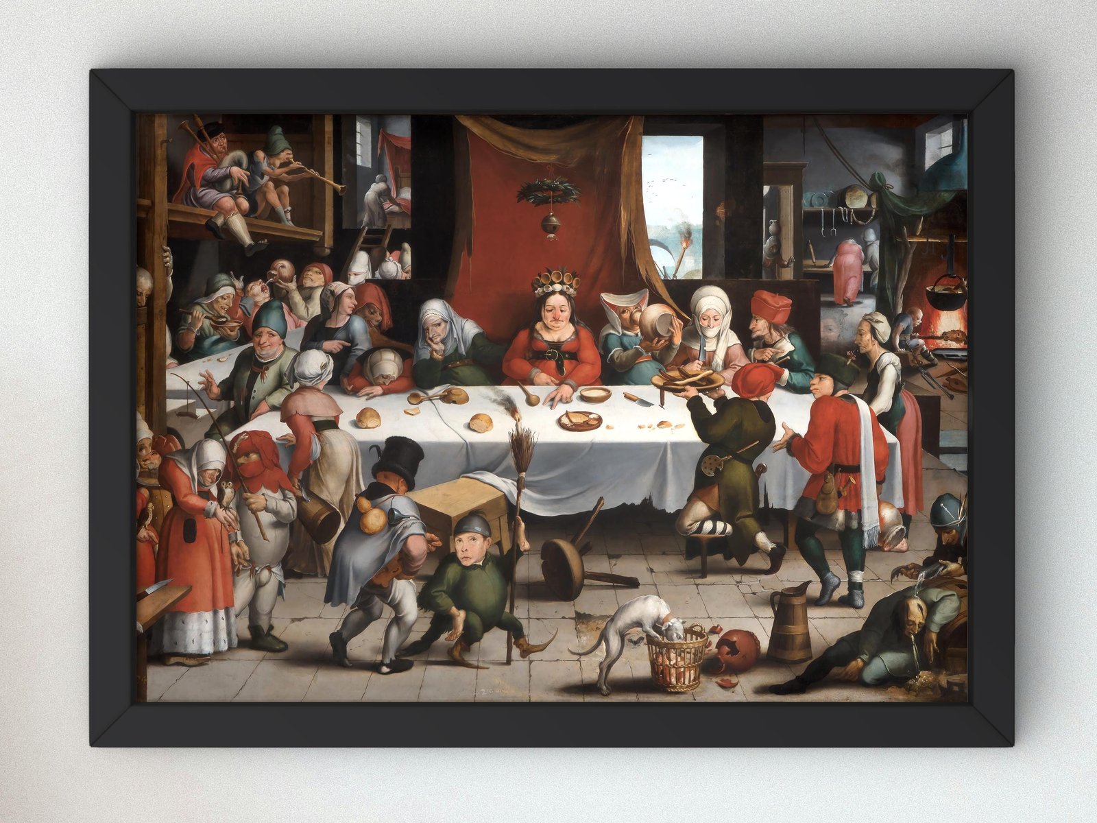 Burlesque Feast by Jan Mandyn, 1550, Renaissance, fine art print