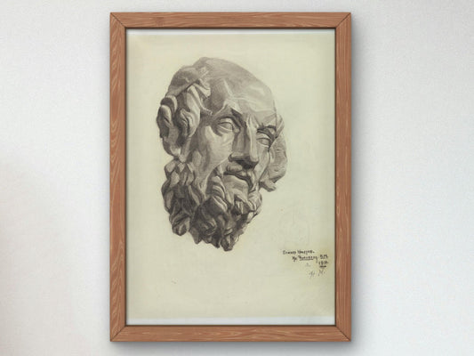 Bust of a Bearded Man by Edward McKnight Kauffer, 1911, Art Deco and American Modernism, fine art print