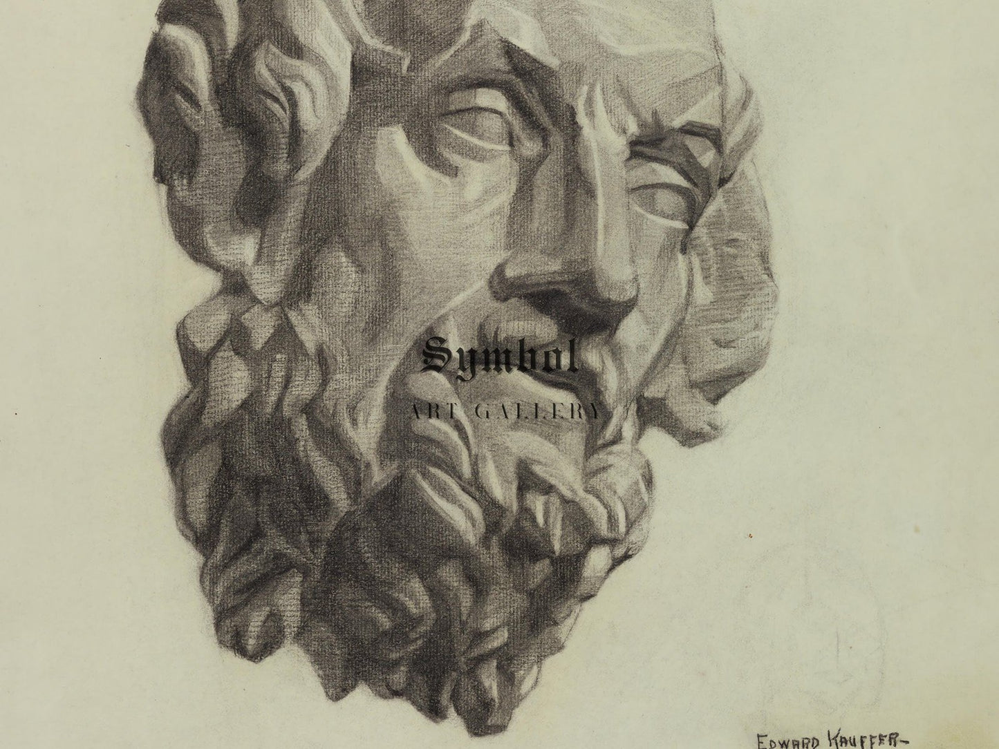 Bust of a Bearded Man by Edward McKnight Kauffer, 1911, Art Deco and American Modernism, fine art print