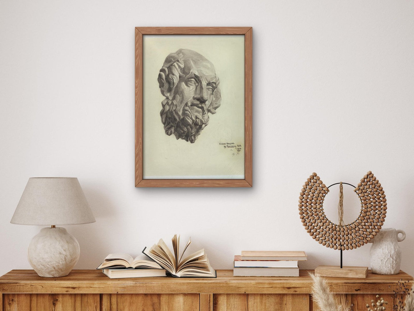 Bust of a Bearded Man by Edward McKnight Kauffer, 1911, Art Deco and American Modernism, fine art print
