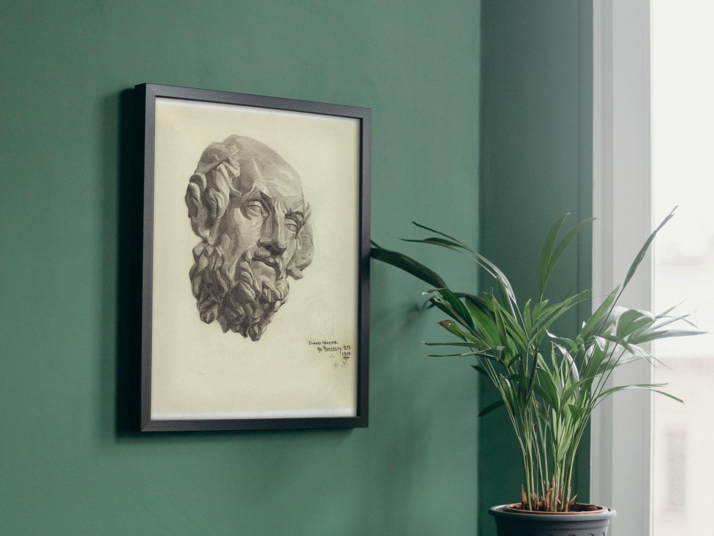 Bust of a Bearded Man by Edward McKnight Kauffer, 1911, Art Deco and American Modernism, fine art print