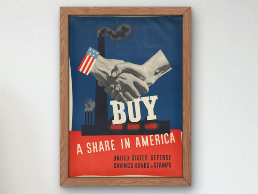 Buy a Share in America by John Atherton, 1941, Vintage Ads and Posters, fine art print