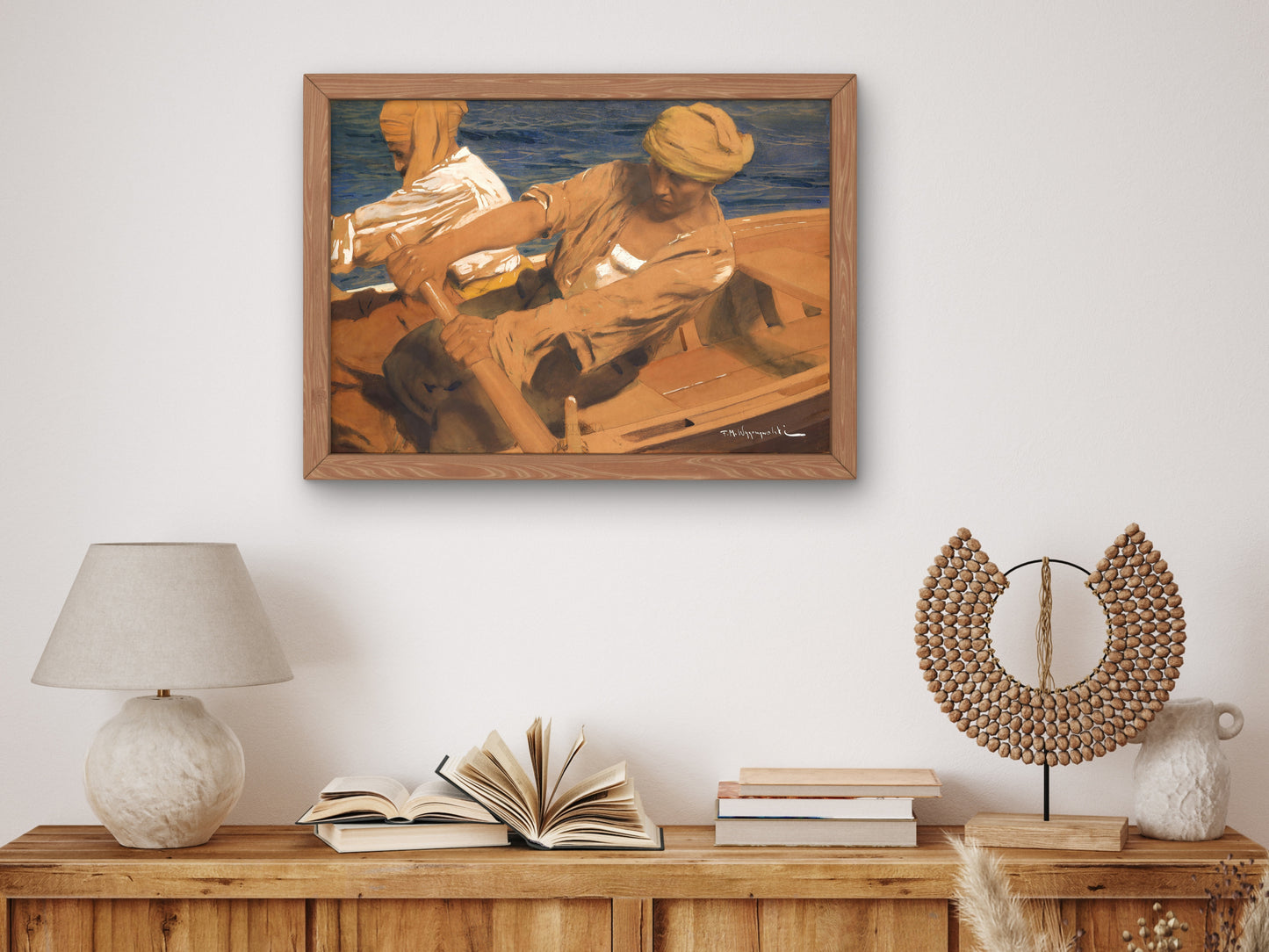 Rowers by Feliks Michał Wygrzywalski, Wall Art Print, Fine Art Reproduction, Museum Quality Decor, Poster