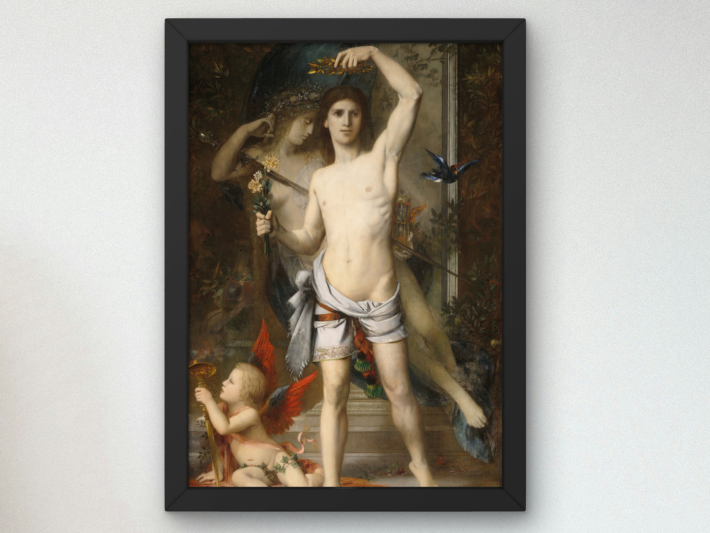 The Young Man and Death by Gustave Moreau 1856, Wall Art Print, Fine Art Reproduction, Museum Quality Decor, Poster
